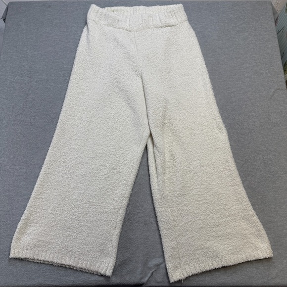 SKIMS Pants - Skims Pants Womens 2X‎ 3X Ivory Cozy Knit Boucle Fleece Wide Leg Lounge Pull On